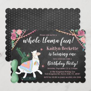 Tout Le Plaisir Llama ! Invitation de fête d'anniv