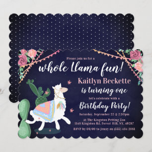 Tout Le Plaisir Llama ! Invitation de fête d'anniv