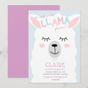 Tout Llama Amusant Alpace Anniversaire Invitation