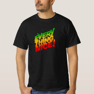 Tout Nice Rasta Typographie Reggae T-shirt