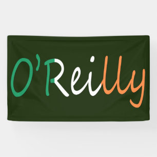 Tout nom sur la bannière drapeau irlandais