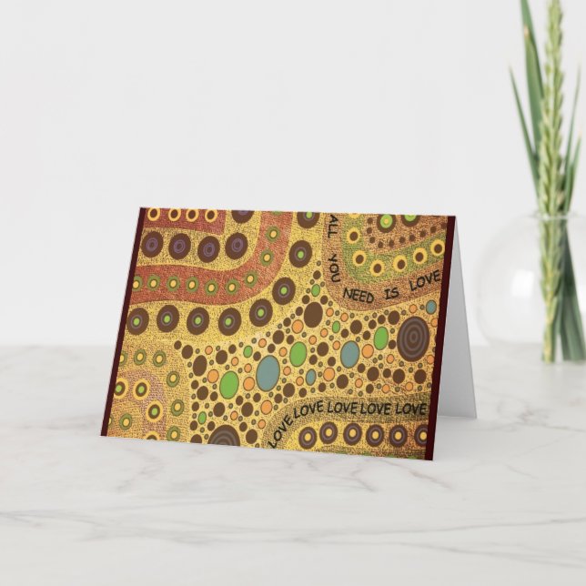 Tout que vous avez besoin est carte de voeux (Devant)