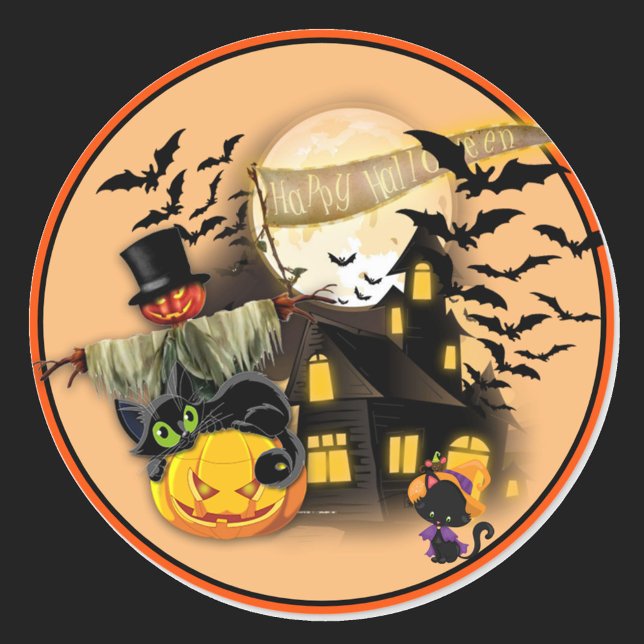 Tout Stickers Halloween Ensemble de 20 ronds (Créateur téléchargé)
