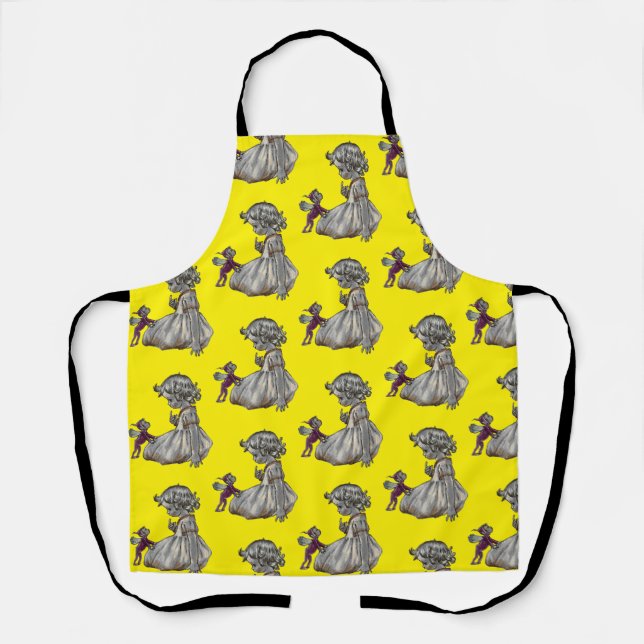 Tout sur imprimer fée violette & tablier fille (Recto)