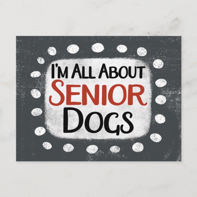 Tout sur la carte postale Chiens seniors (Devant)