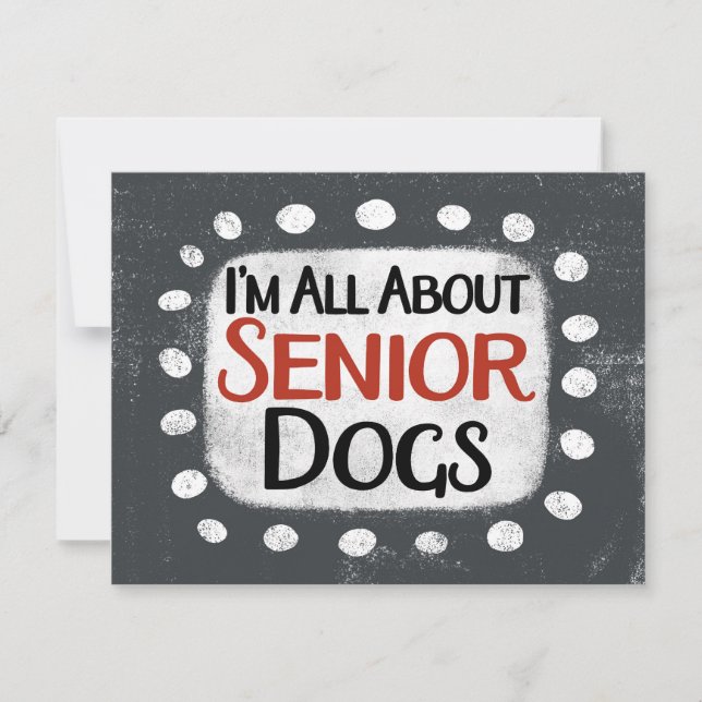 Tout sur les chiens seniors Carte de voeux (Devant)