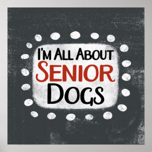 Tout sur les chiens seniors Poster Wall Art