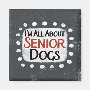 Tout sur les chiens seniors Réfrigérateur Aimant