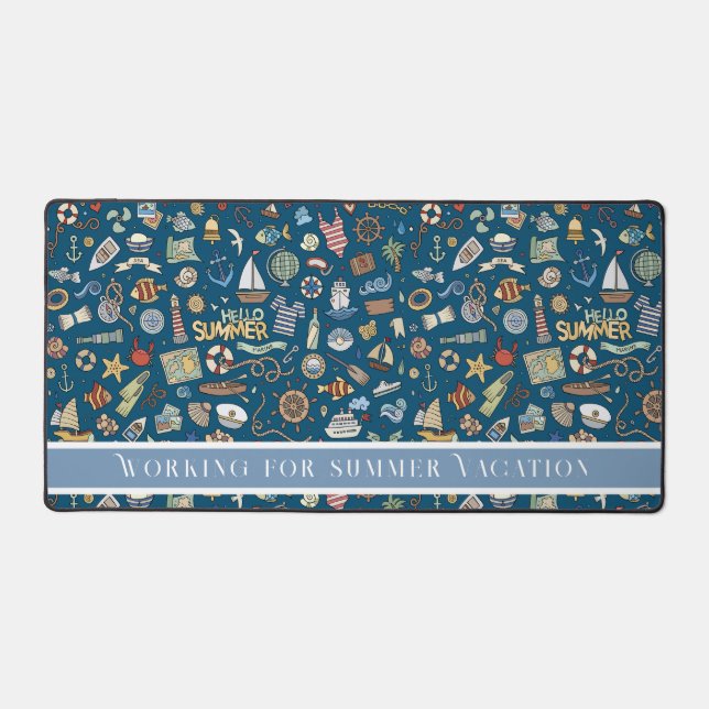 Tout tapis de bureau nautique, plage et côtier (Recto)