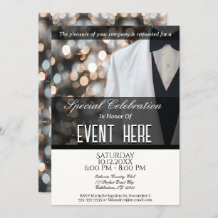 Tout usage élégant   Invitation White Tuxedo