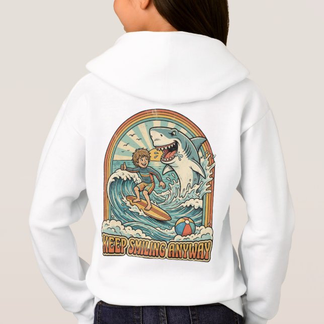 Tout va bien drôle graphique rétro requin plage (Dos)