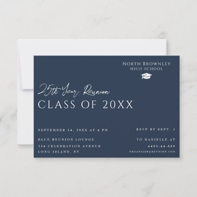 Toute année Classe Reunion Design Invitation (Devant)
