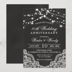 Toute année - Invitation à la craie pour anniversa