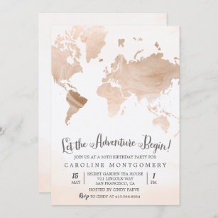 Invitations Faire Part Cartes Anniversaire Theme Voyage Zazzle Fr