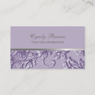 Toute couleur avec Carte de visite Lilac Damask