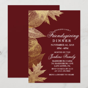 Toute couleur - Invitation de dîner Friendsgiving