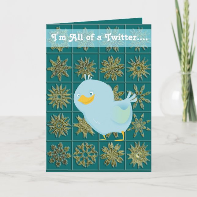 Toute la carte de Noël de gazouillement (Devant)