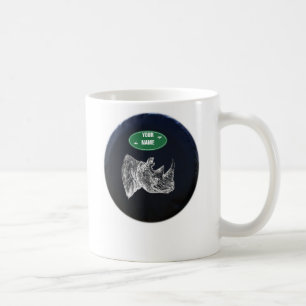 Toute la tasse de rhinocéros de terrain.