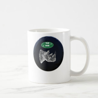 Toute la tasse de rhinocéros de terrain.