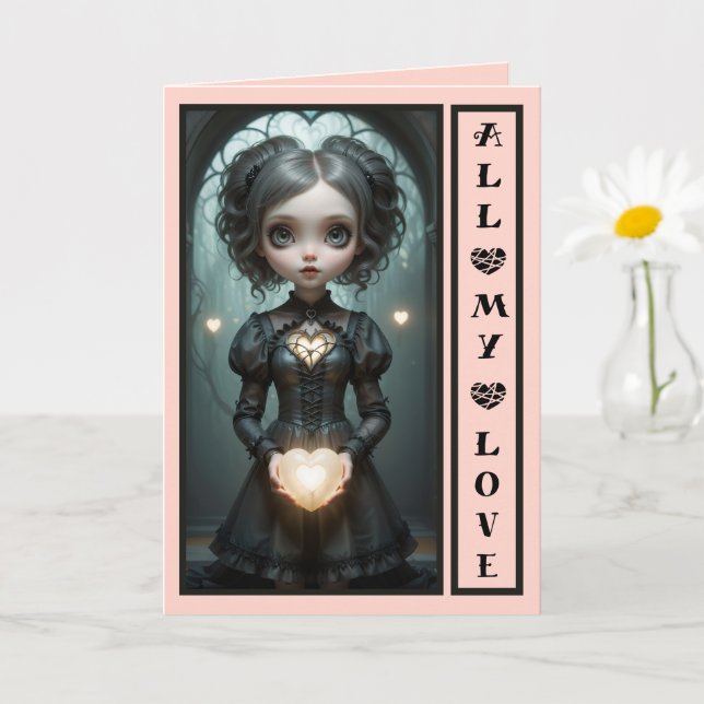 Toute mon amour carte de la Saint-Valentin mignonn (Petite plante)