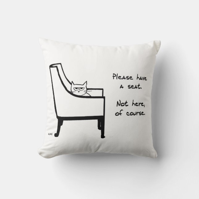 Toutes les chaises appartiennent au chat - coussin (Recto)