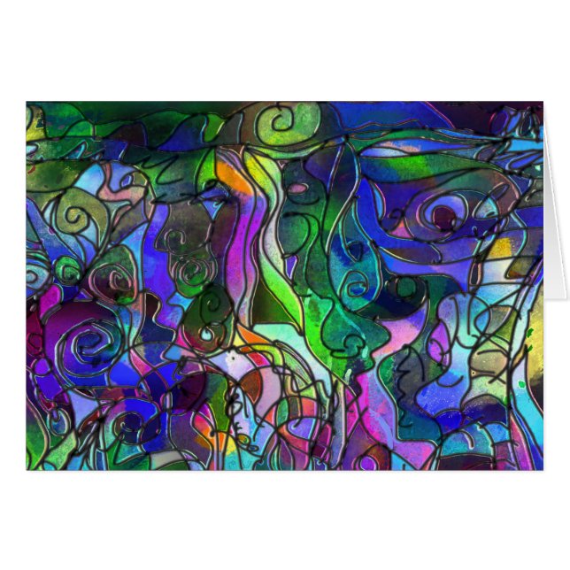 Toutes les couleurs avec des tourbillons et des li (Devant horizontal)