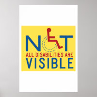 Toutes les déficiences ne sont pas visibles Poster