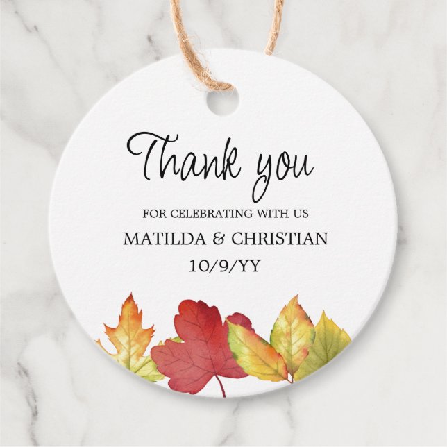 toutes les étiquettes de préférence de mariage Feu (Devant)