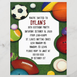 Toutes les invitations à la fête d'anniversaire du