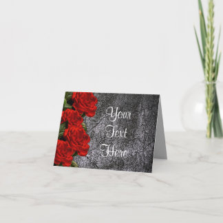 Toutes les occasions Red Rose Black Leather Carte 