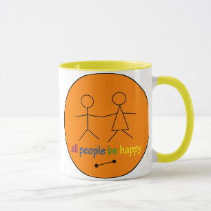 Toutes les personnes soient grande tasse heureuse