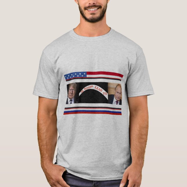 Toutes les routes mènent au T-shirt Poutine (Devant)