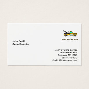 Tow Truck Theme Personnalisable Carte de visite