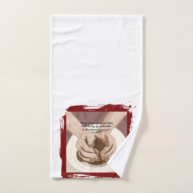 Towel de cuisine inspirant – “Isaïe 64:8” Potier (Serviette à main)