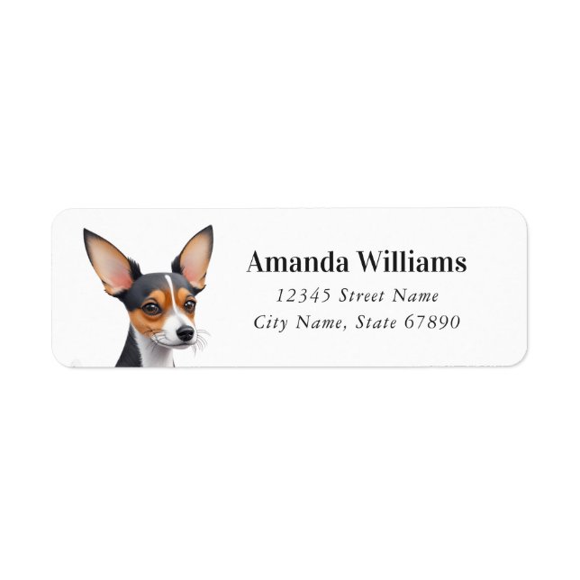 Toy Fox Terrier Adresse de retour Étiquettes (Devant)