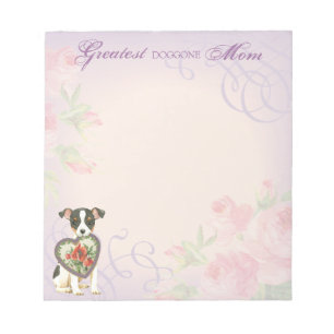 Toy Fox Terrier Heart Mom Bloc-notes