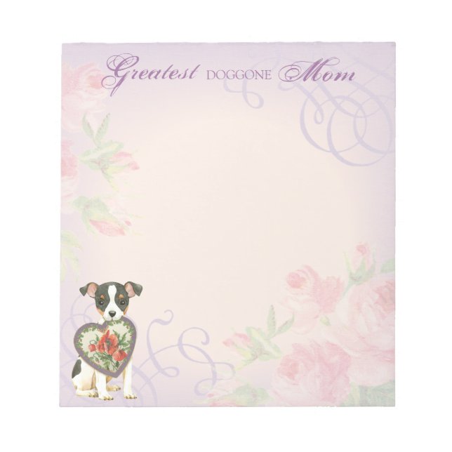 Toy Fox Terrier Heart Mom Bloc-notes (Devant)