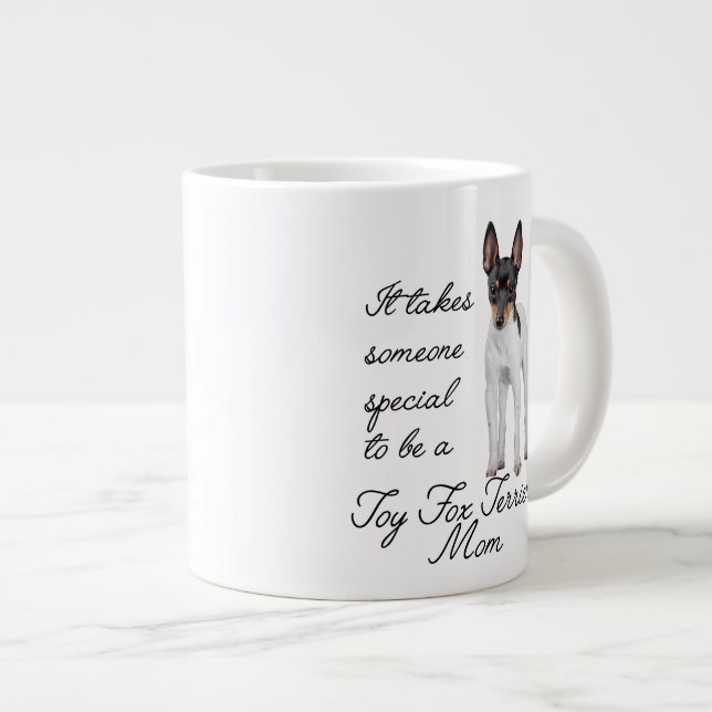 Toy Fox Terrier Jumbo Mug (Devant droit)