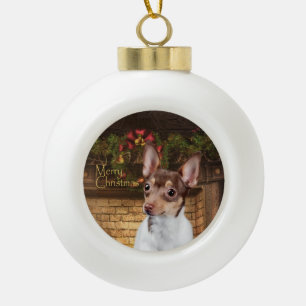 Toy Fox Terrier Ornement de Noël