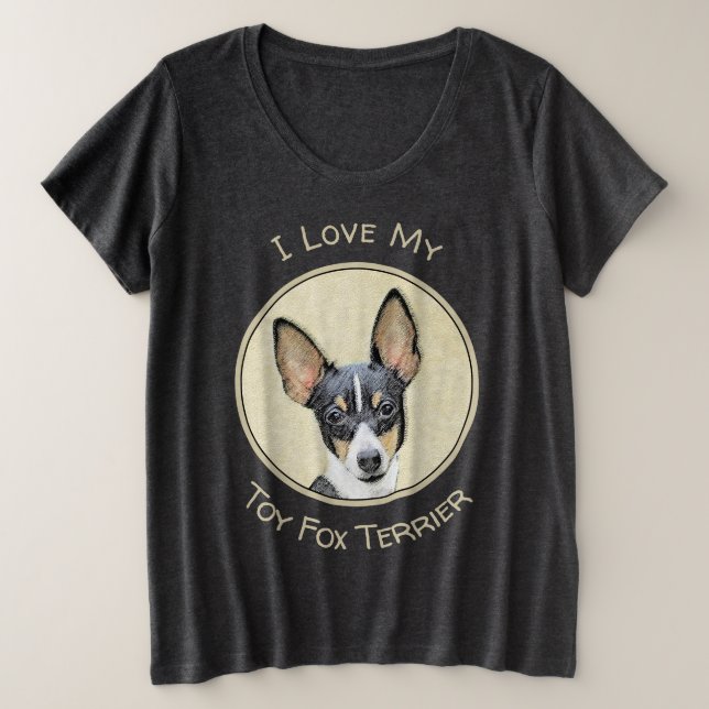 Toy Fox Terrier Peinture - Cute Original Chien Art (Design devant)