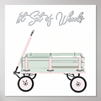 Toy Wagon avec Foil Texte Imprimer Poster