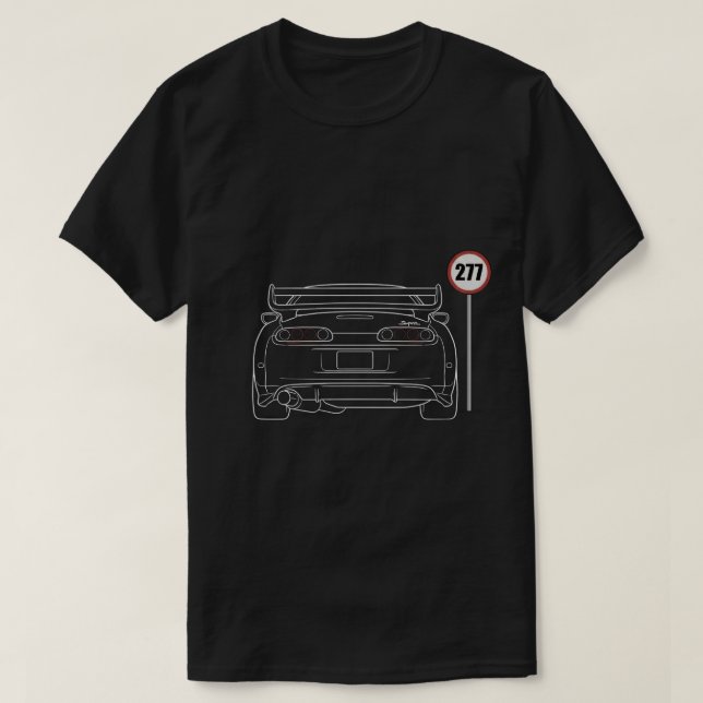 Toyota Supra MK4 Line Art T-Shirt - JDM Sports (Design devant)