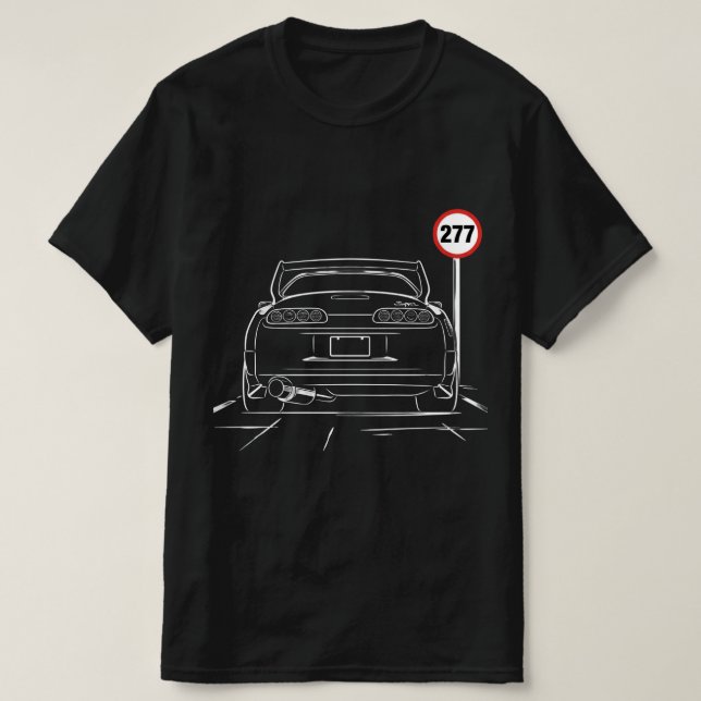 Toyota Supra MK4 T-Shirt Line Art - JDM Sports (Design devant)