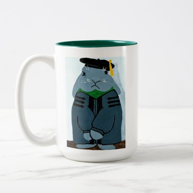 TPII Grumpy Graduation PhD Rabbit Mug  (Gauche)
