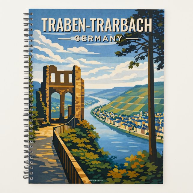 Traben-Trarbach Germany Scenic Vintage Travel Art (Devant)