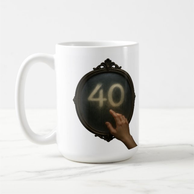 Trace de quarante : Anniversaire de la Mug Miroir (Gauche)