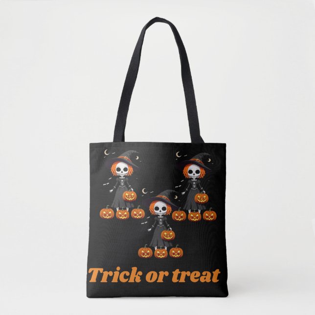 Tracer ou traiter le Sac fourre-tout Halloween (Devant)