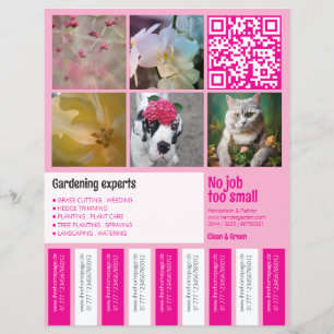 Tract à détacher carré images rose Jardinage