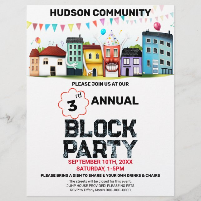 Tract de fête de quartier (Devant)