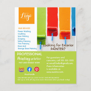 Tract flyer de bricoleur en peinture et décoration